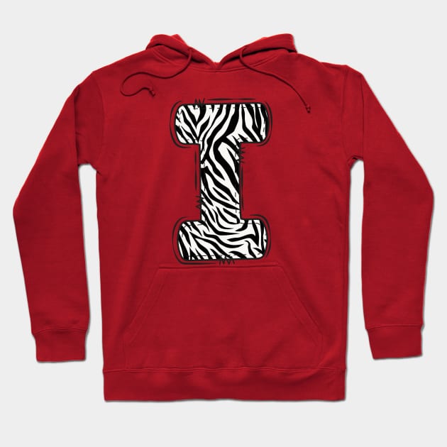 Zebra Letter I Hoodie by Xtian Dela ✅